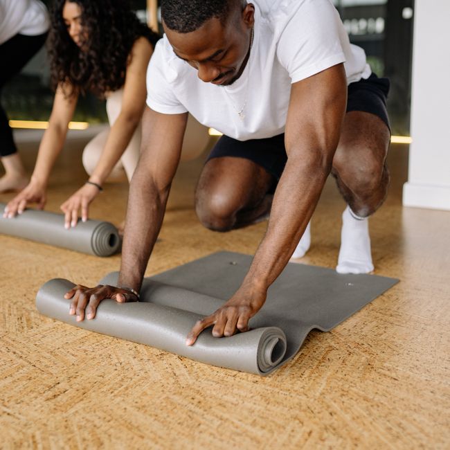 Faserlauf Yogamatte Kork