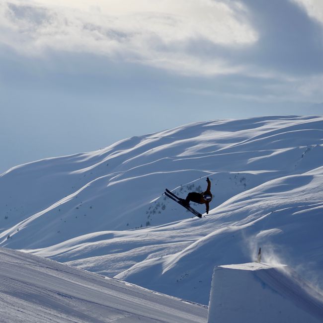 Gipfelgrün Skisocke Warm Navy